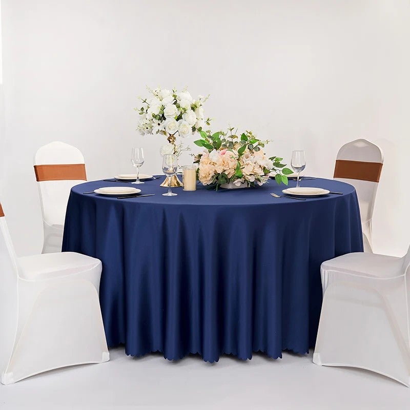 Bluejw Hotel and Restaurant Modern Single-Sided Satin Tablecloth Woven Table Runner and Table Skirt - Image 1
